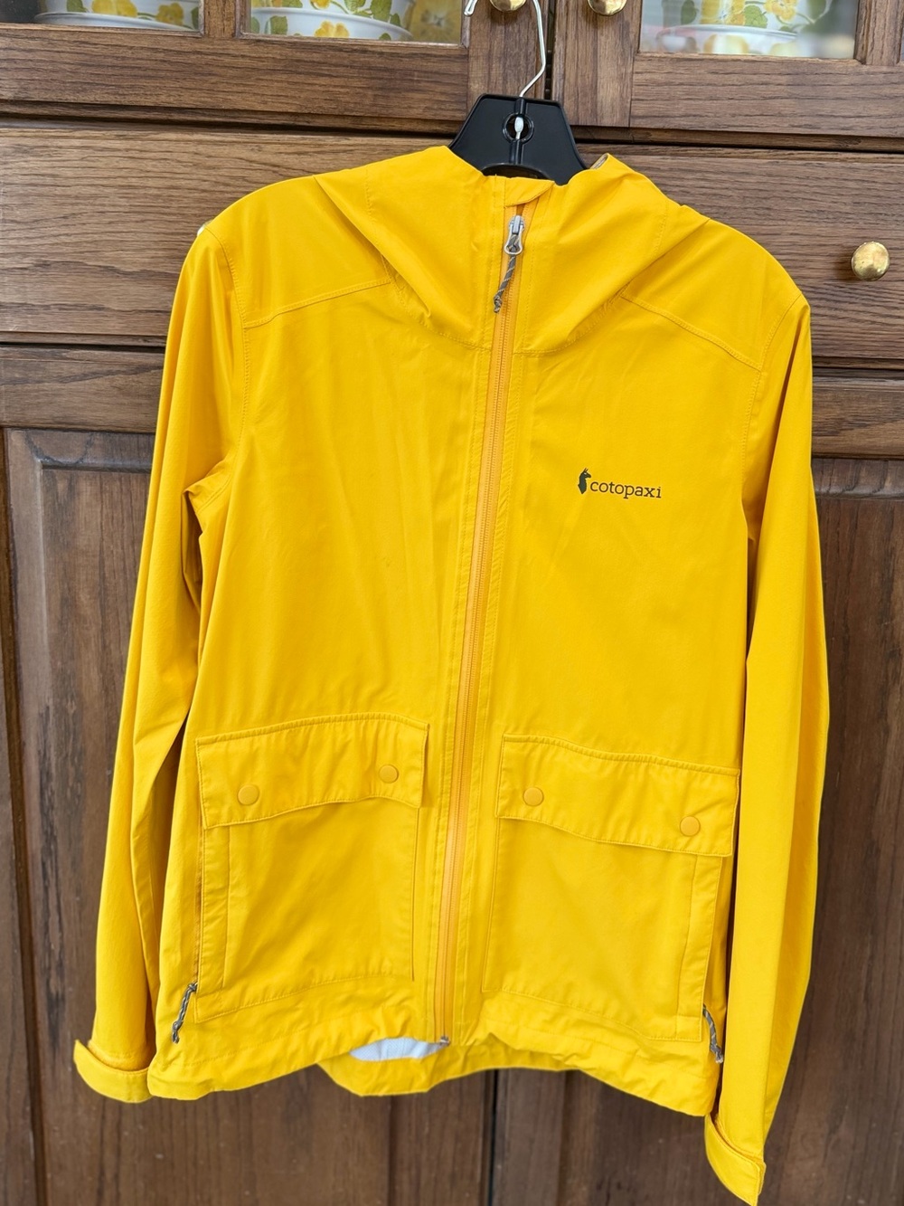 Cotopaxi Parque Rain Shell Jacket Marigold Waterproof Hooded Size S